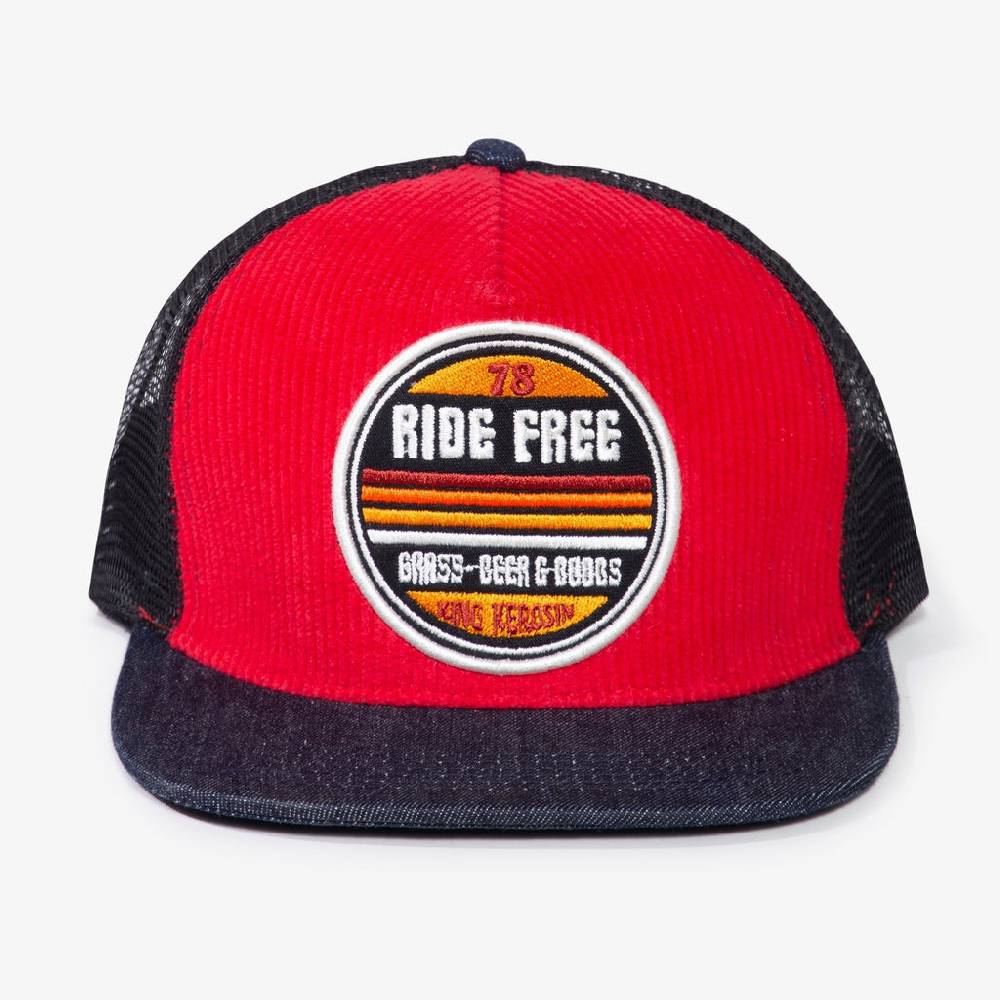 Queen Kerosin Snapback Mesh Cap «Ride Free» Begrenztes Angebot