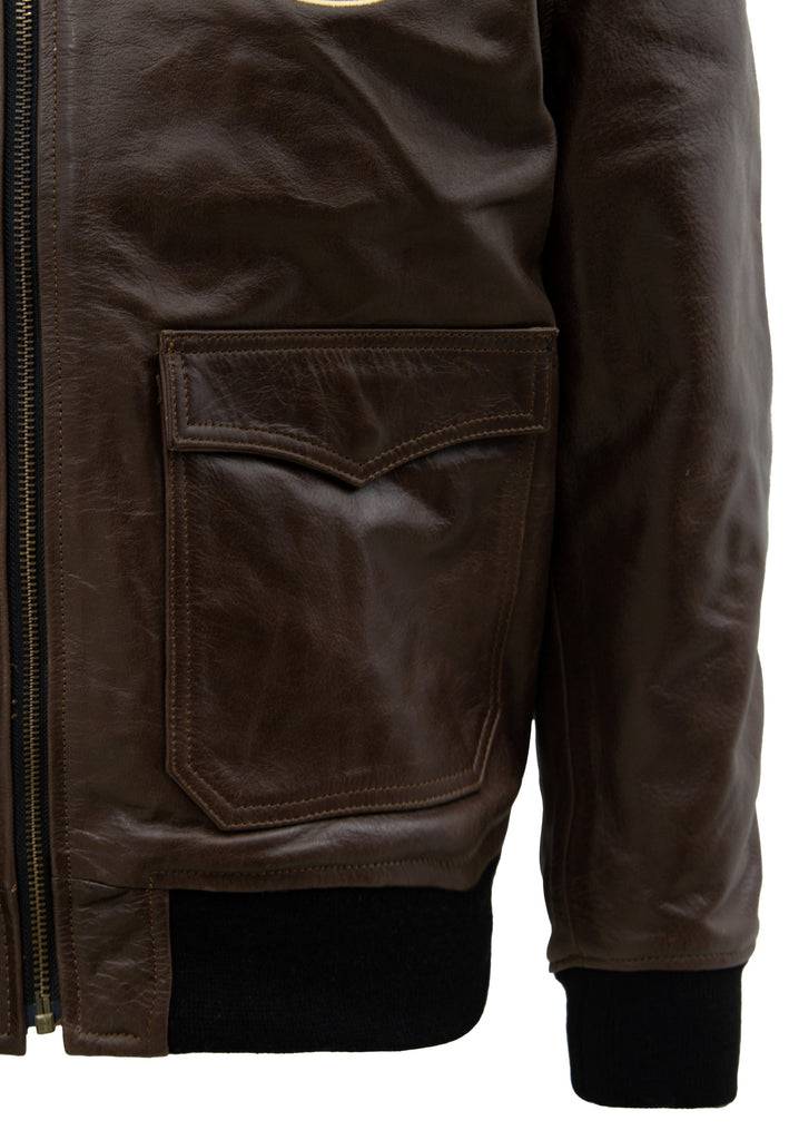 Queen Kerosin Leder Aviator Jacke «Air Force 42» Top Angebot