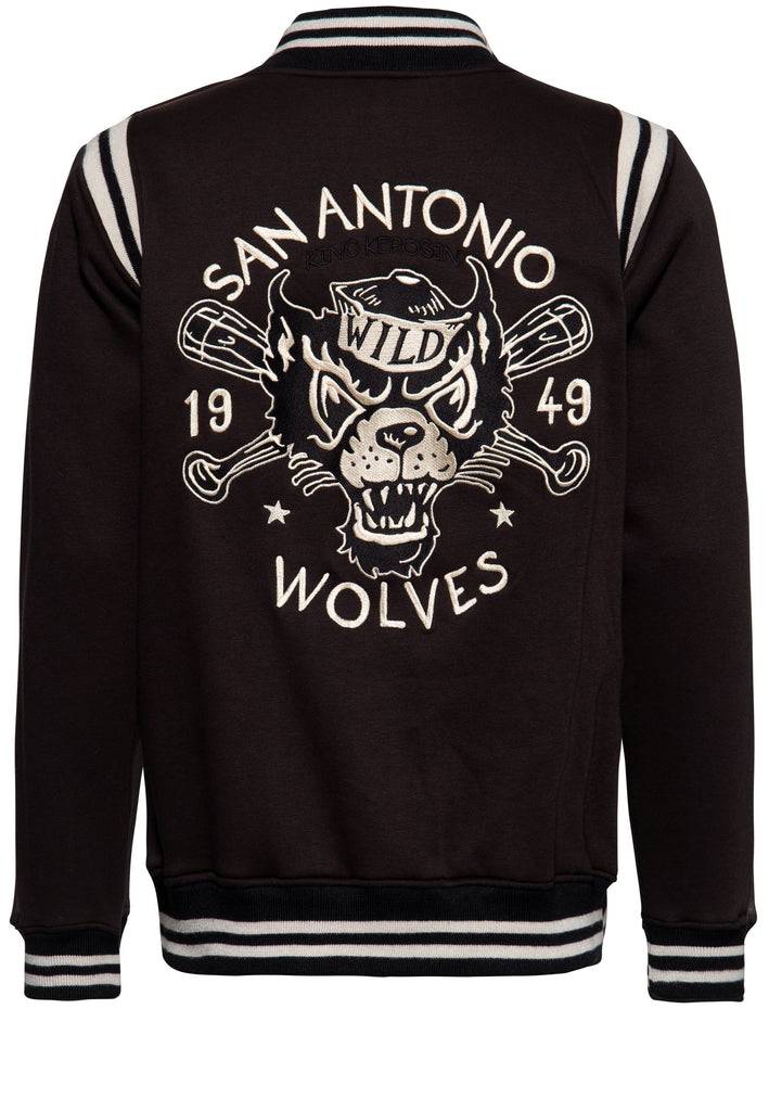 Queen Kerosin College Sweat-Jacke «San Antonio Wolves» Saisonale Angebote