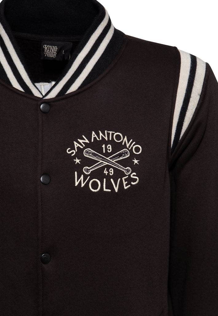 Queen Kerosin College Sweat-Jacke «San Antonio Wolves» Saisonale Angebote