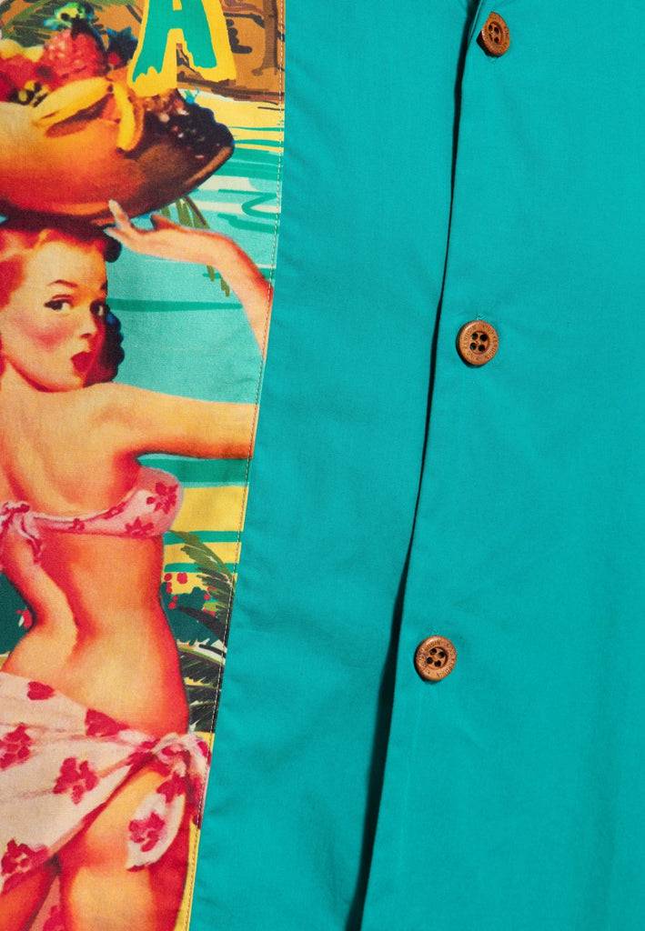 Queen Kerosin Panel Hemd «Pin-Up Hawaii» Bis zu 65% Rabatt