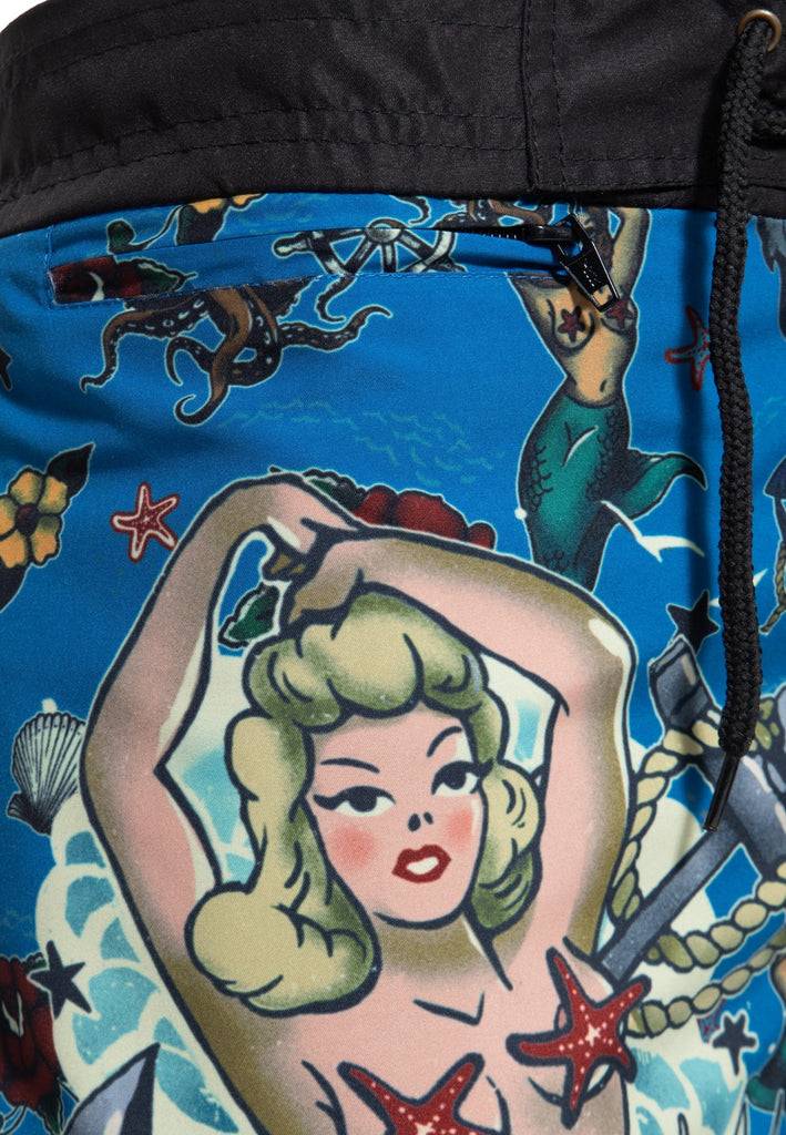 Queen Kerosin Badeshorts «Sailor» Vierteljährliche Förderung
