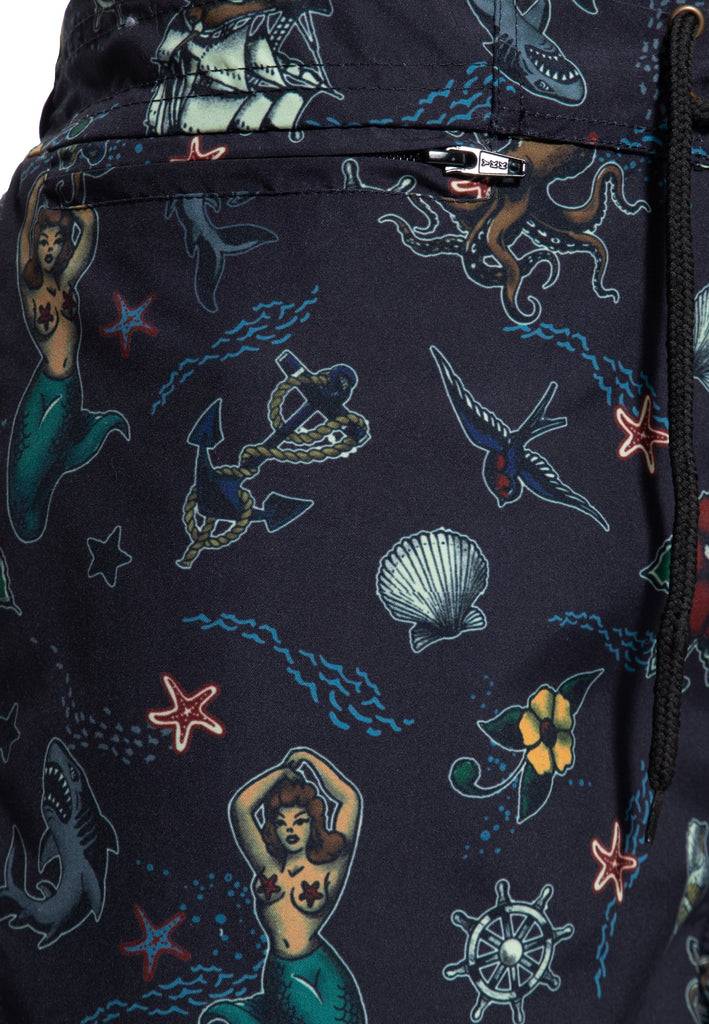 Queen Kerosin Designer-Badeshorts «Sailor» Discount Store für neue Produkte
