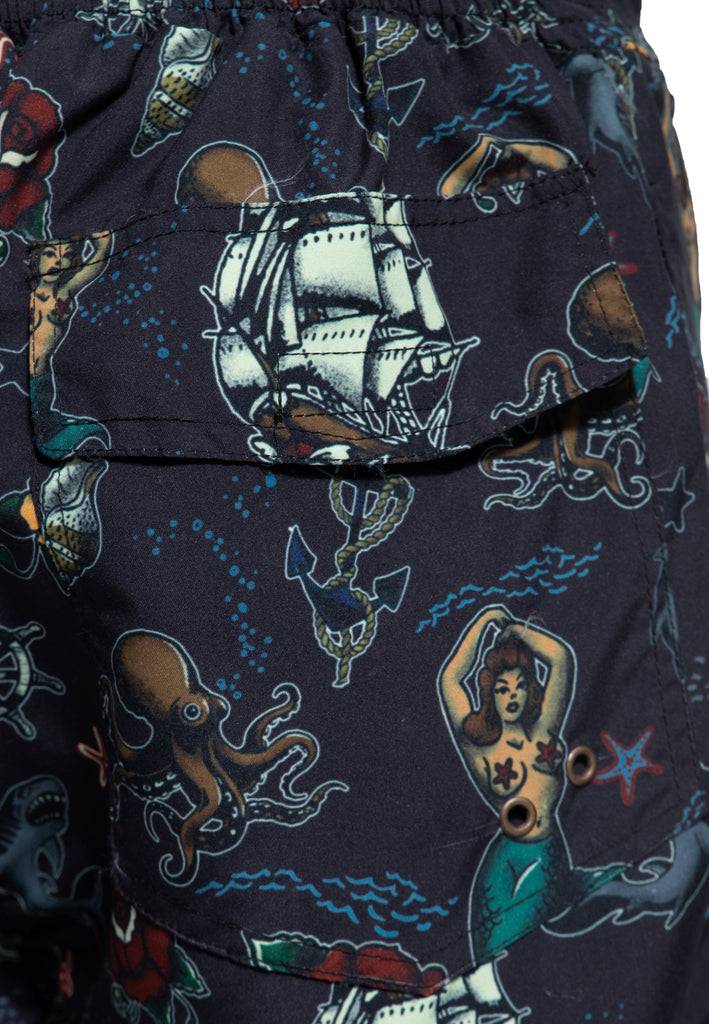Queen Kerosin Designer-Badeshorts «Sailor» Discount Store für neue Produkte