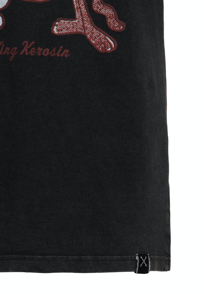 Queen Kerosin Oil Washed T-Shirt «GoodFellas» Riesige Rabatte