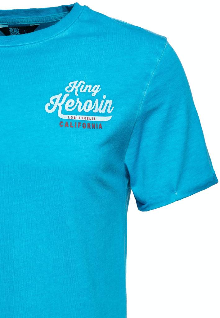 Queen Kerosin Oil Washed T-Shirt «Speedshop King Kerosin» Clearance-Verkauf