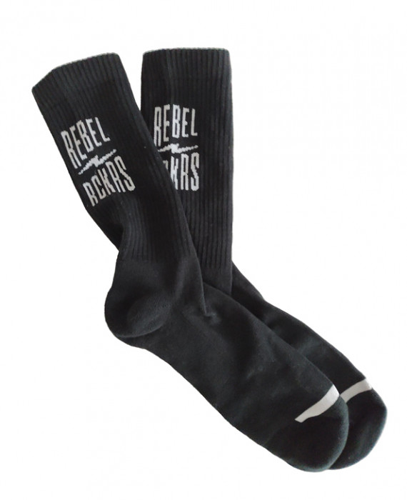 Rebel Rockers Font Sneaker Sock black Bis zu 55% Rabatt