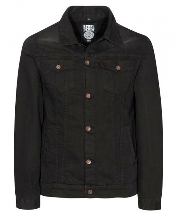 Rebel Rockers Jeans Jacke blk Zeitbegrenzte Promotion