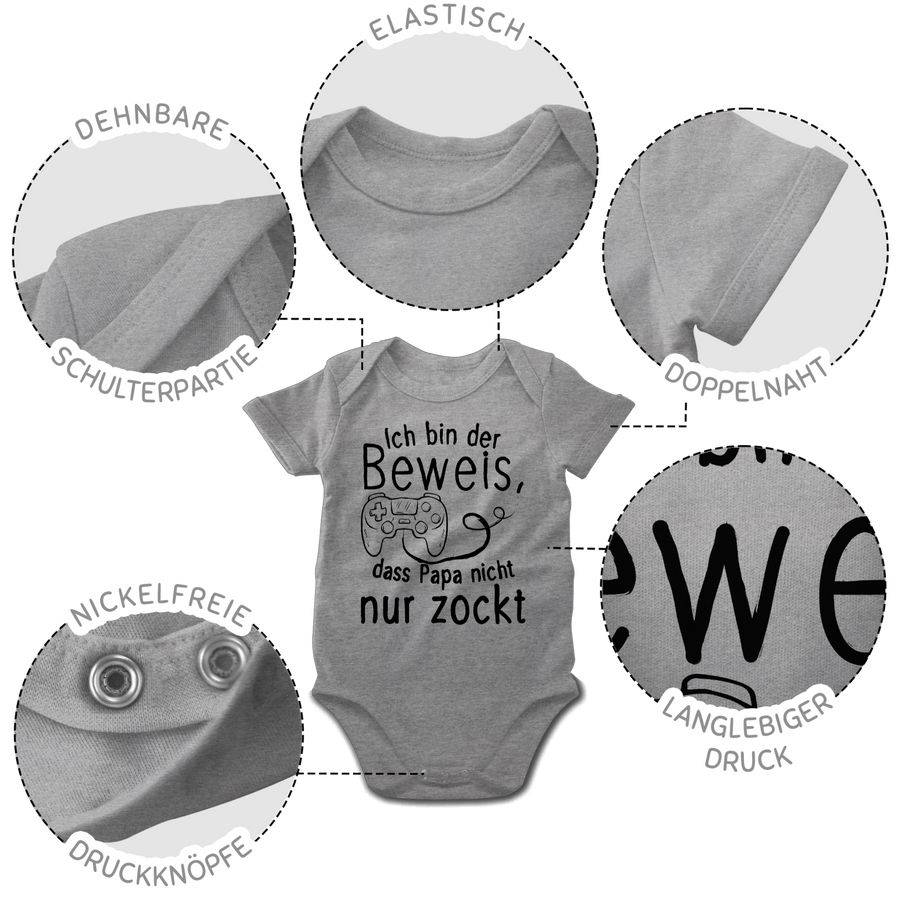 Shirtracer Ich bin der Beweis, dass Papa nicht nur zockt: T-Shirt Rucksack Shirtracer Limitierter Zeitrabatt