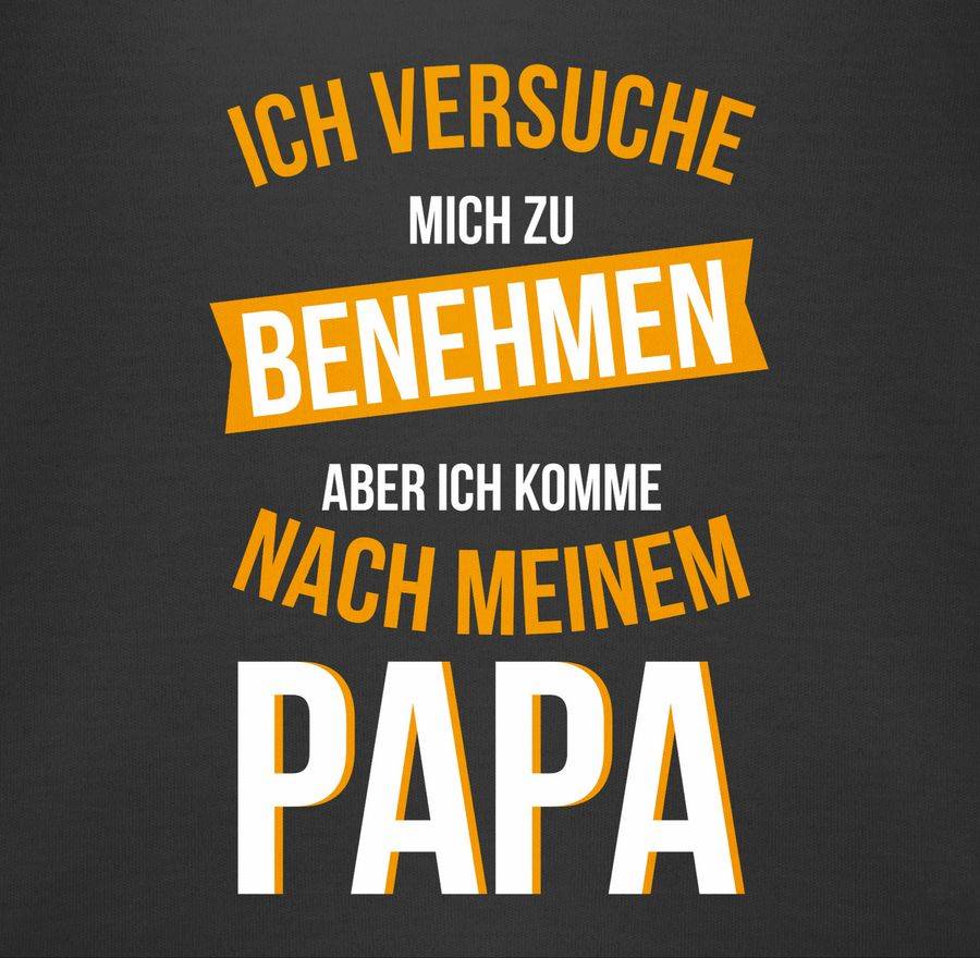 Shirtracer Ich versuche mich zu benehmen Papa orange: T-Shirt Rucksack Shirtracer Top Angebot