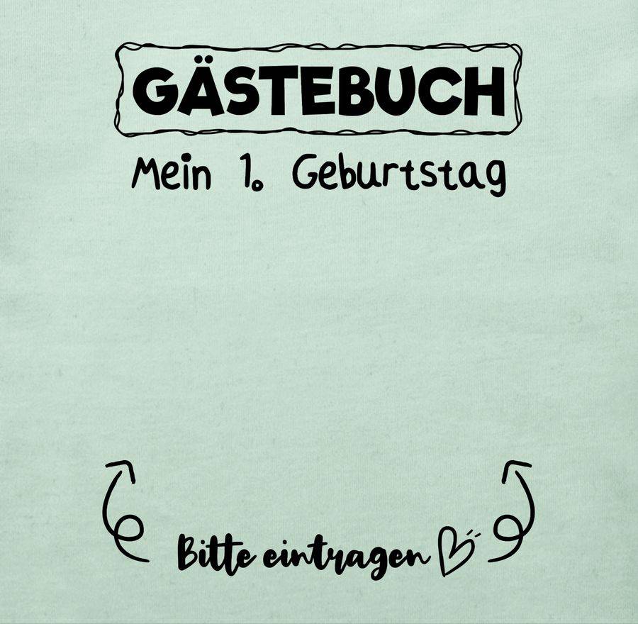 Shirtracer Gästebuch Mein erster Geburtstag schwarz Shirts & Mehr Shirtracer Bestseller