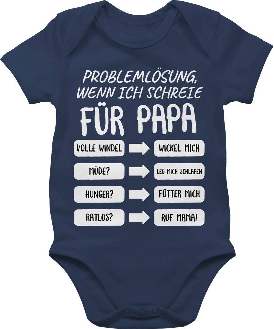 Shirtracer Problemlösung wenn ich schreie für Papa weiß Shirts & Mehr Shirtracer
