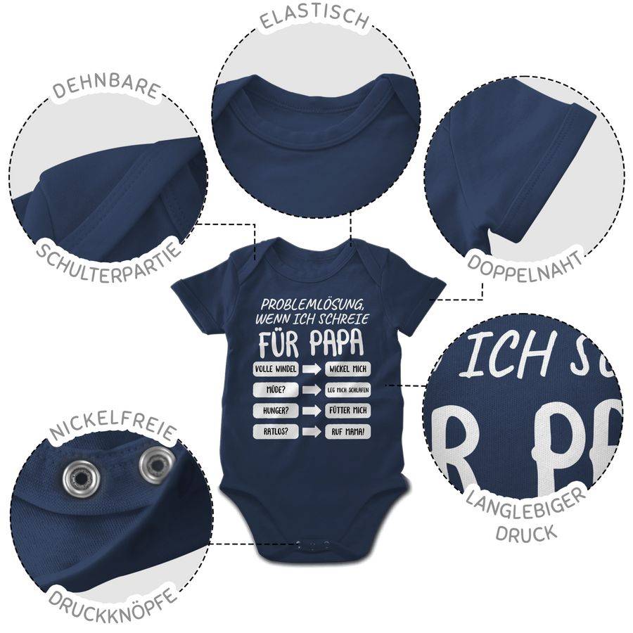 Shirtracer Problemlösung wenn ich schreie für Papa weiß Shirts & Mehr Shirtracer Wochenangebot