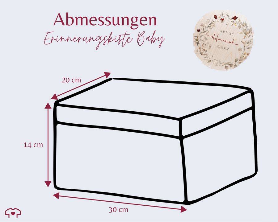 Shirtracer Taufe Erinnerungsbox aus Holz für Kinder und Babys Erinnerungen Taufe Perfek Shirtracer JETZT KAUFEN