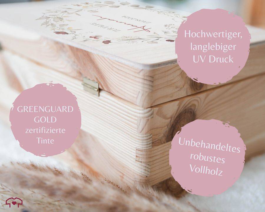 Shirtracer Taufe Erinnerungsbox aus Holz für Kinder und Babys Erinnerungen Taufe Perfek Shirtracer JETZT KAUFEN