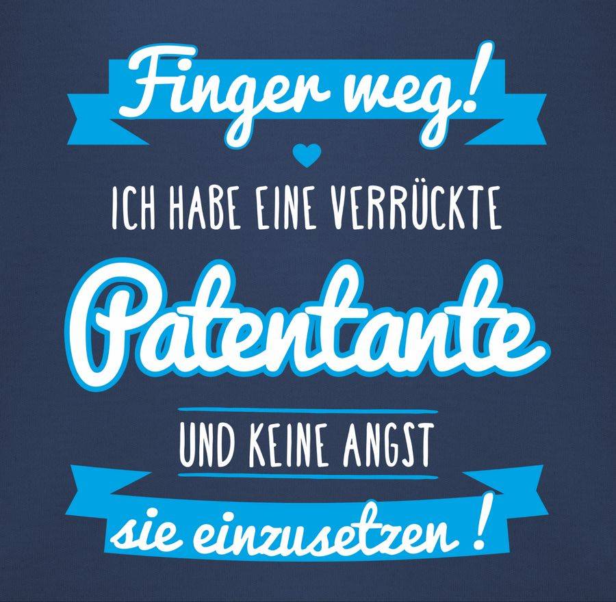 Shirtracer Ich habe eine verrückte Patentante blau: T-Shirt Turnbeutel Shirtracer Im Verkauf