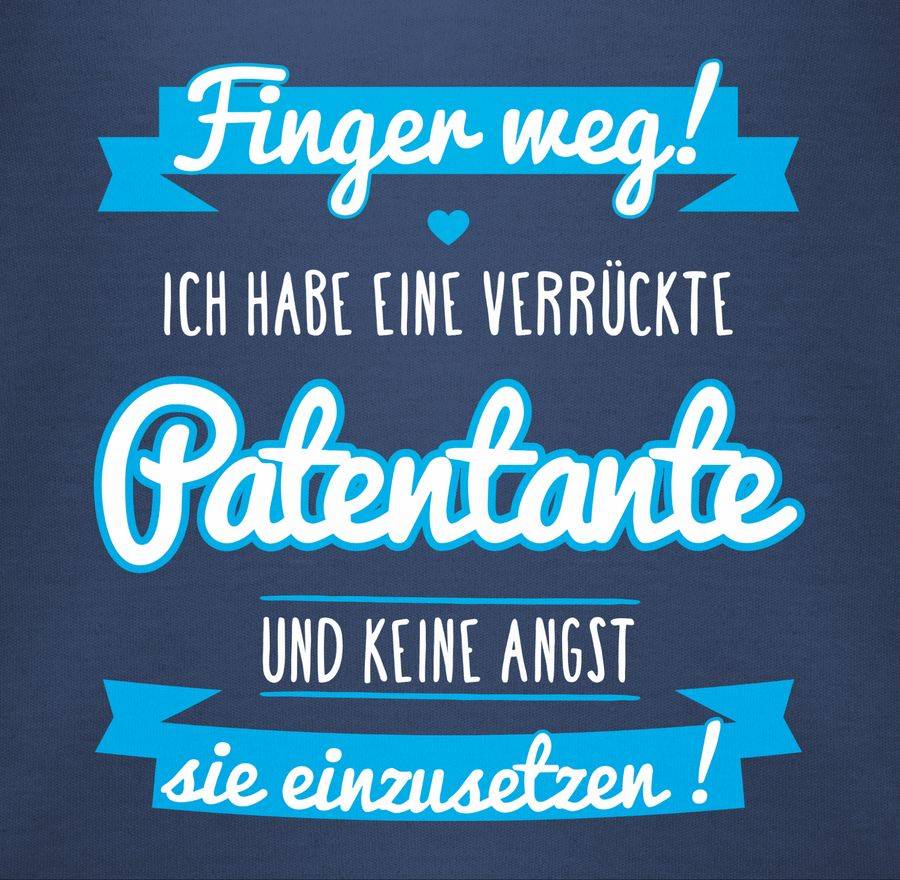 Shirtracer Ich habe eine verrückte Patentante blau: T-Shirt Turnbeutel Shirtracer 2025