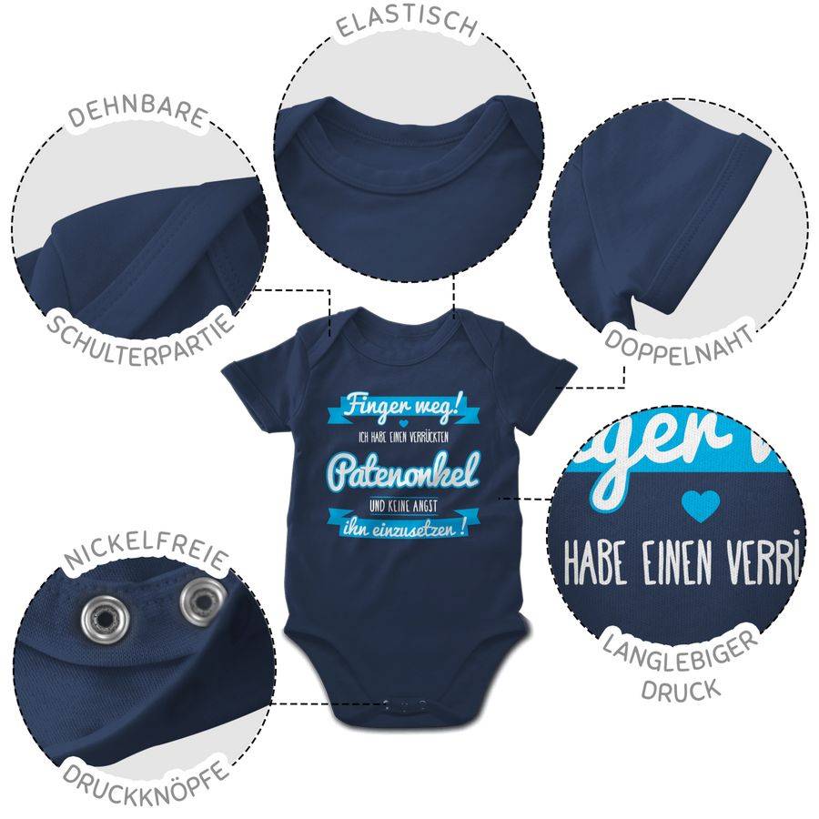 Shirtracer Ich habe einen verrückten Patenonkel blau Shirts & Mehr Shirtracer Schlussverkauf