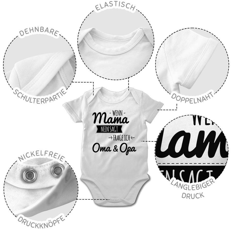 Shirtracer Wenn Mama nein sagt frag ich Oma und Opa Shirts & Mehr Shirtracer Rabatt