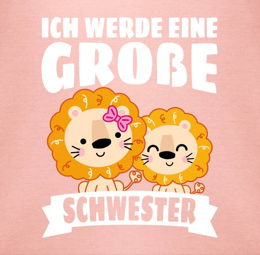 Shirtracer Ich werde eine große Schwester mit Löwen - weiß: T-Shirt Rucksack Shirtracer Günstig kaufen