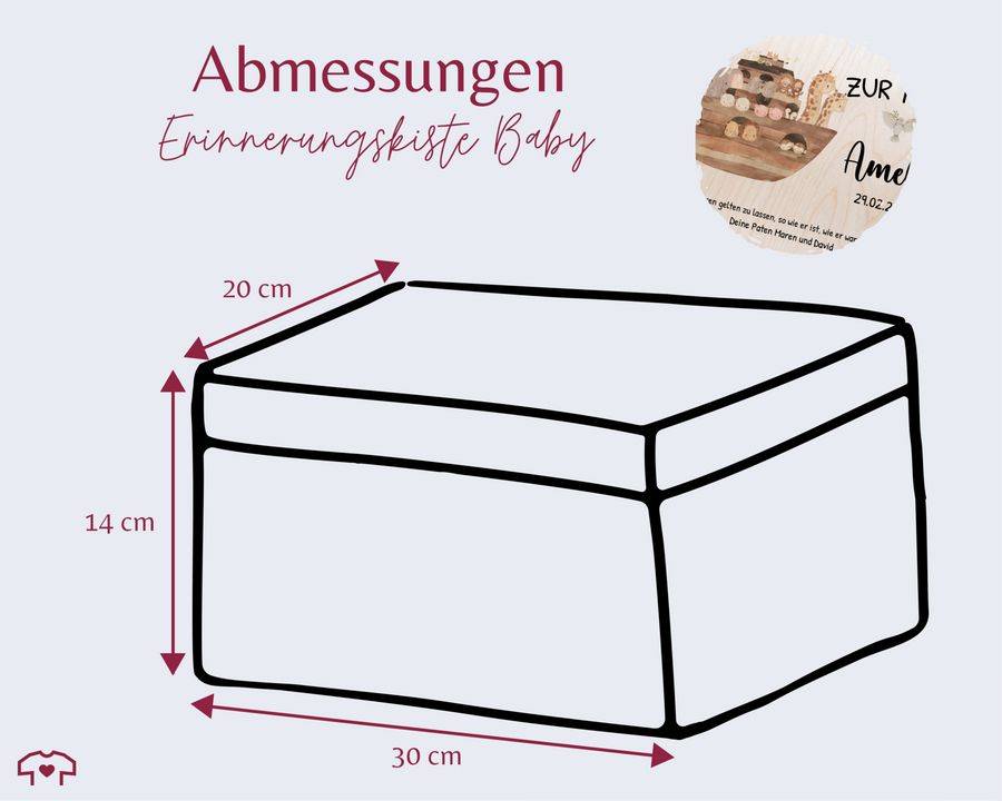 Shirtracer Zur Taufe mit Spruch Arche Noah Erinnerungskiste Taufe Shirtracer Großer Ausverkauf
