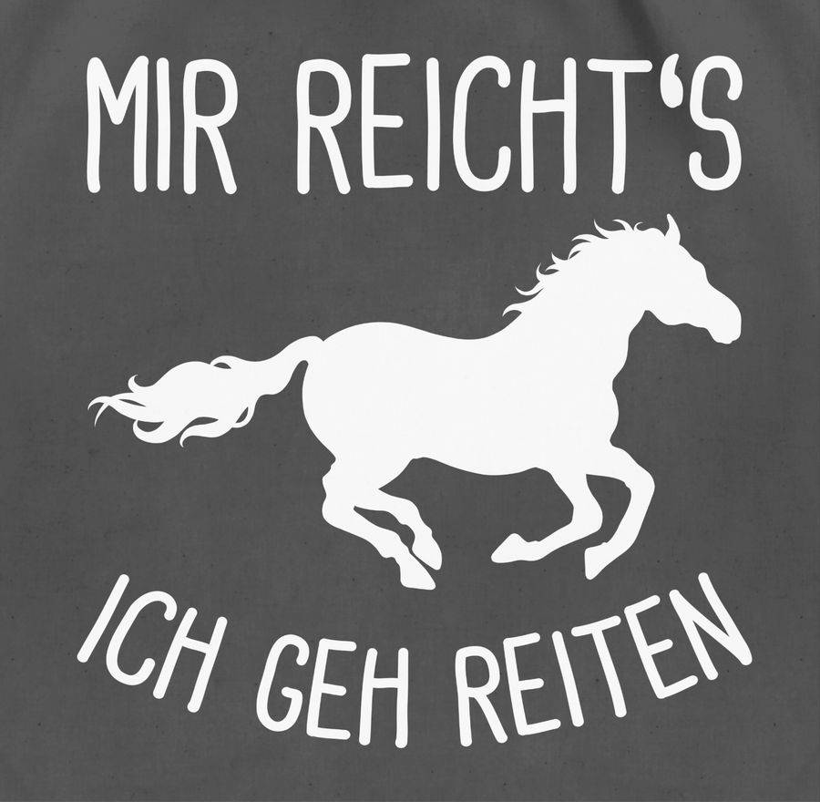Shirtracer Mir reichts ich geh Reiten mit Pferd: T-Shirt Gym Bag Shirtracer Preisnachlass