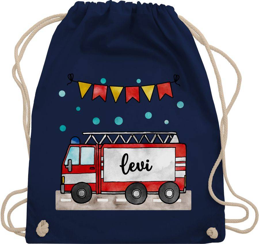 Shirtracer Feuerwehrauto - Geschenk: Tshirt Turnbeutel Shirtracer