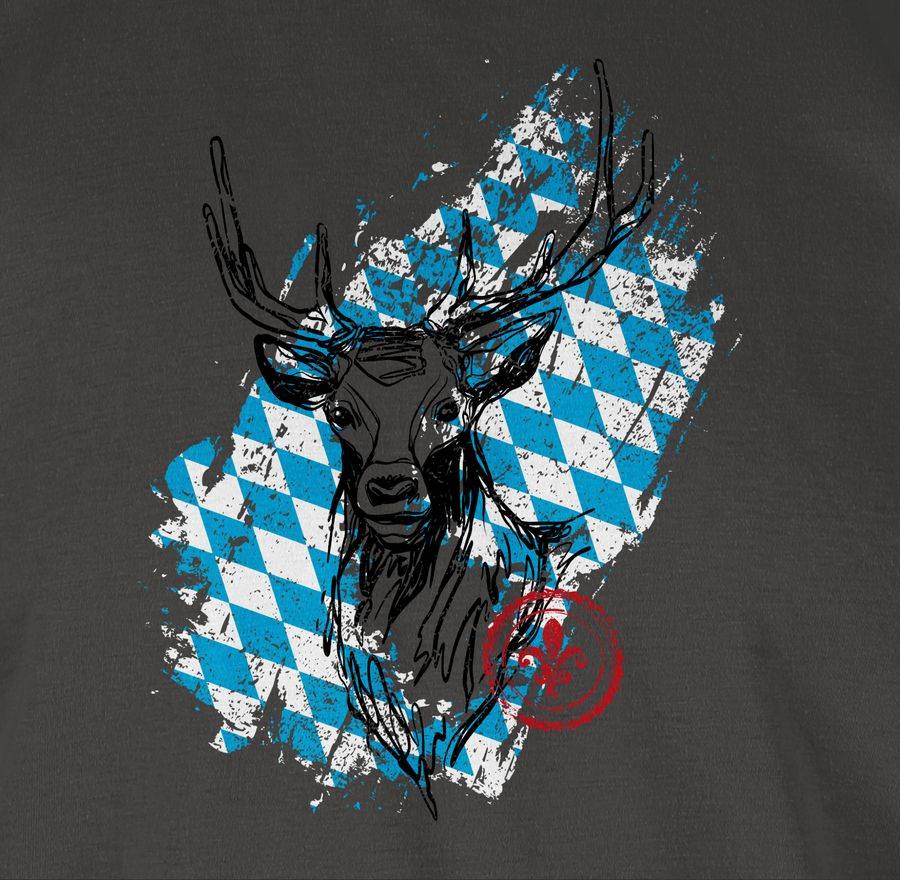Shirtracer Hirsch mit bayrischem Muster Shirts & Mehr Shirtracer Online Outlet