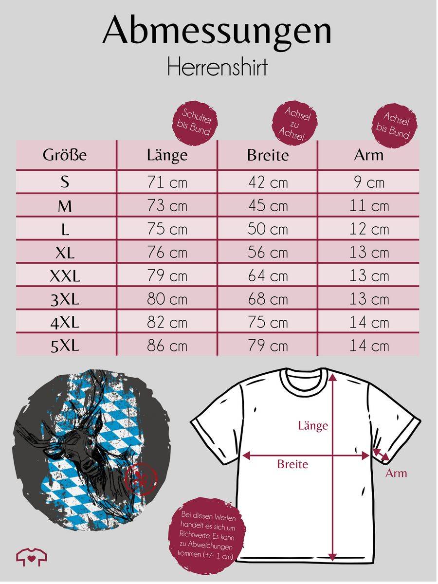 Shirtracer Hirsch mit bayrischem Muster Shirts & Mehr Shirtracer Online Outlet