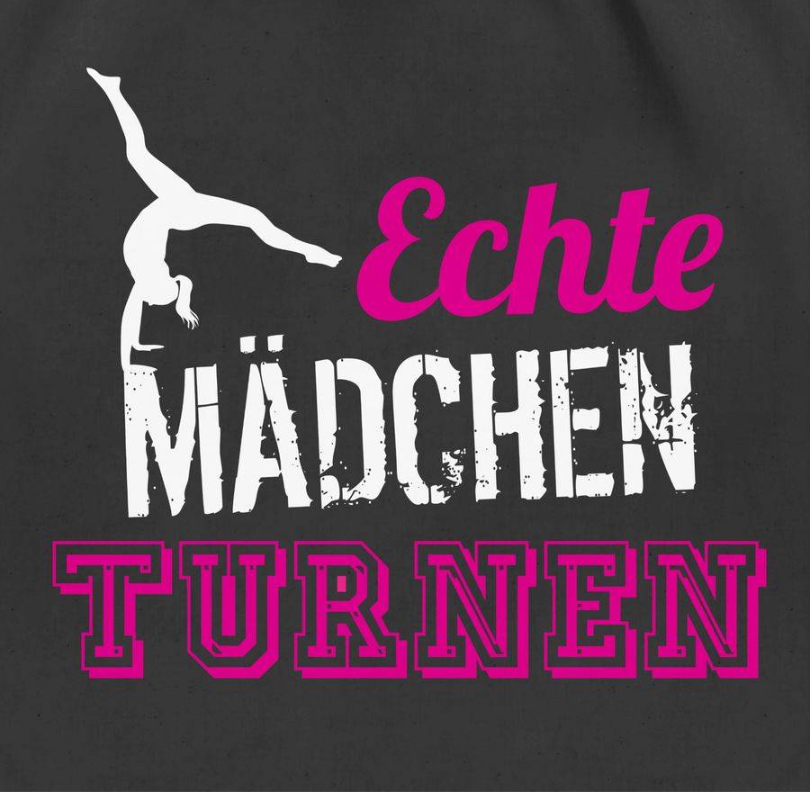 Shirtracer Echte Mädchen turnen: T-Shirt Rucksack Shirtracer Wochenangebot