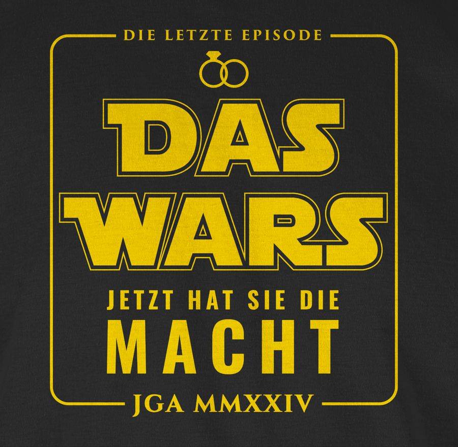 Shirtracer JGA 2024 Das Wars Jetzt hat sie die Macht: T-Shirt Gym Bag Shirtracer Bis zu 55% Rabatt