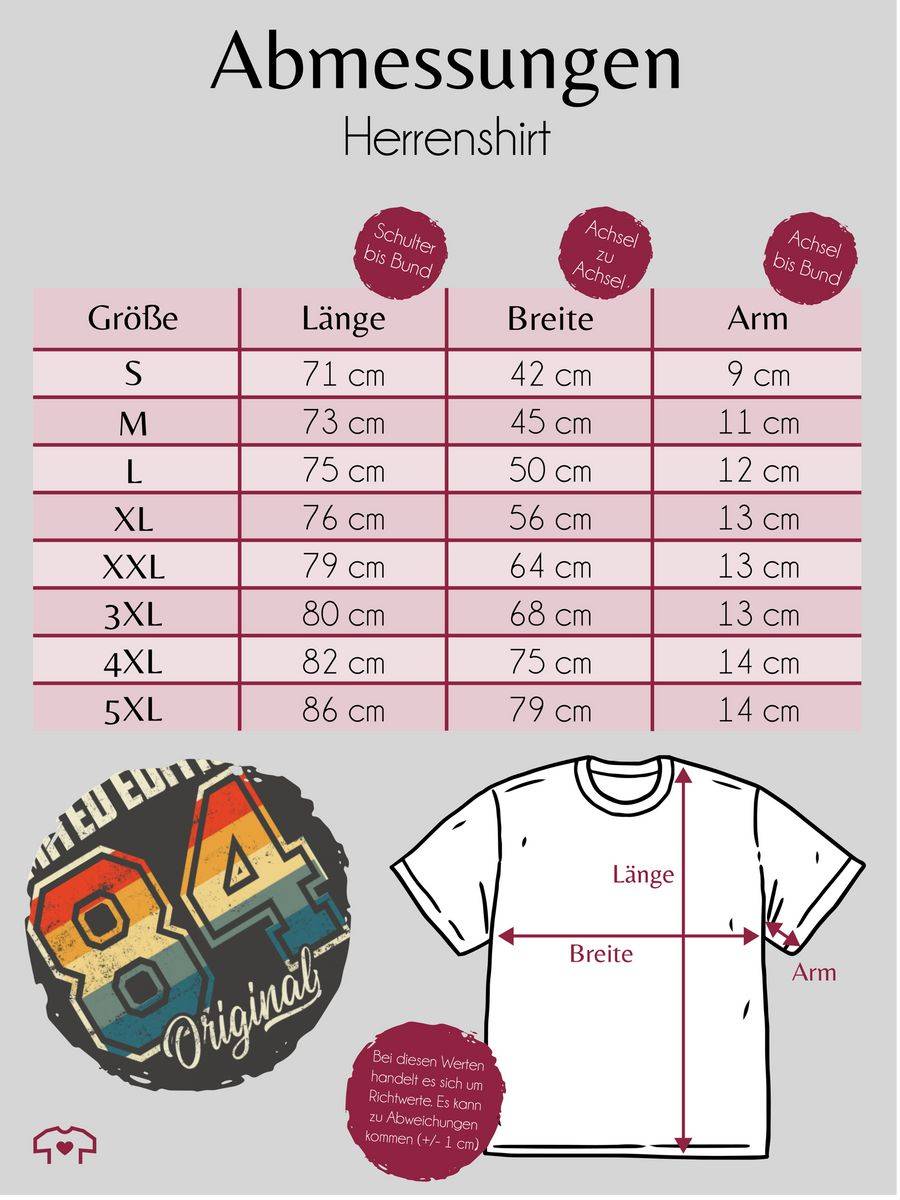 Shirtracer Limited Edition 1984 Original Vierzigster: T-Shirt Turnbeutel Shirtracer Im Verkauf