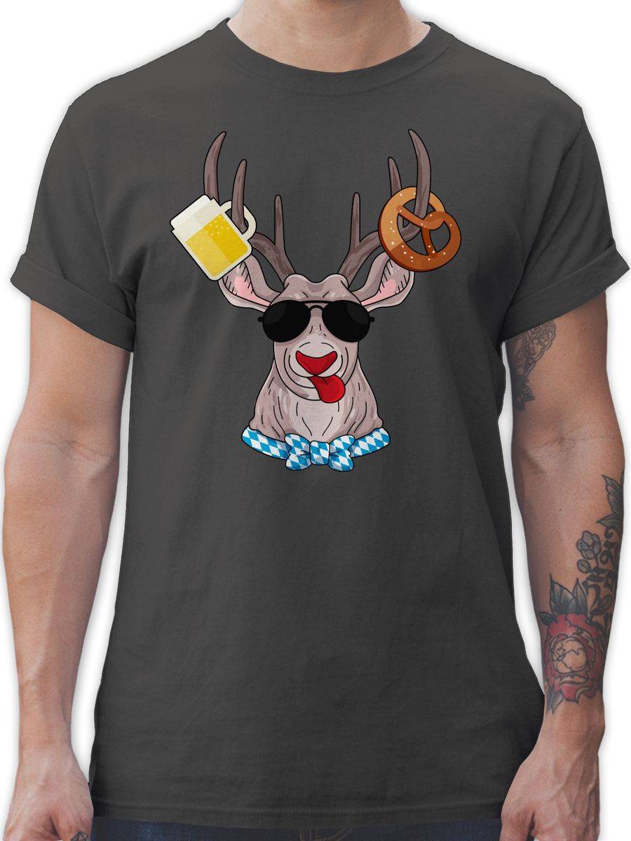 Shirtracer Oktoberfest Hirsch: T-Shirt Turnbeutel Shirtracer