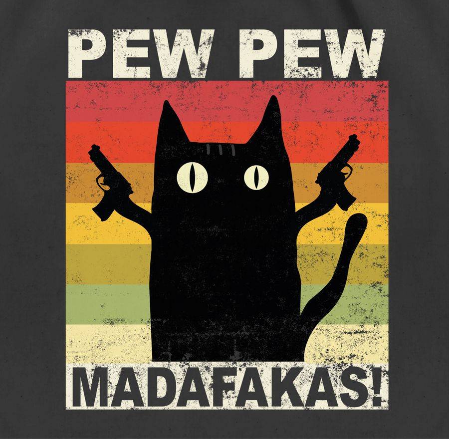 Shirtracer Pew Pew Madafakas Katze Vintage hell Shirts & Mehr Shirtracer Saisonschlussverkauf