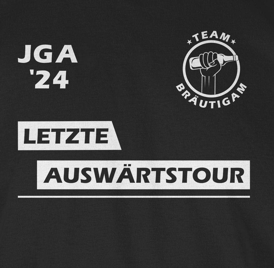 Shirtracer Letzte Auswärtstour Team Bräutigam: T-Shirt Turnbeutel Shirtracer Black Friday