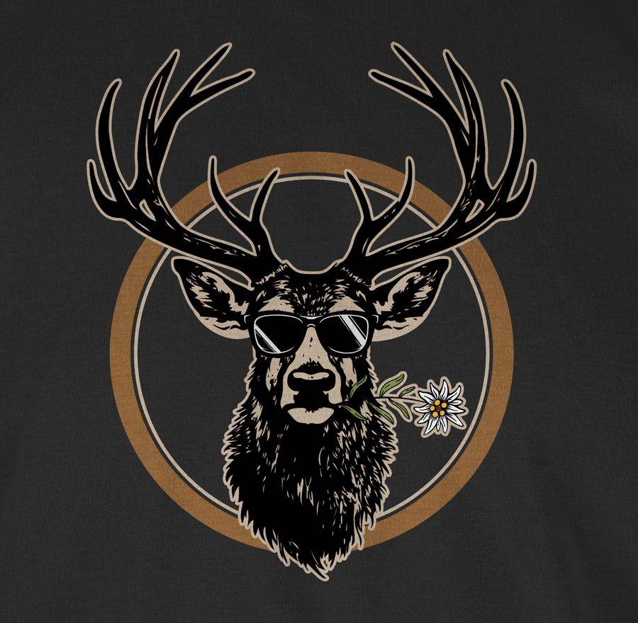 Shirtracer Cooler Hirsch Hirschgeweih Jäger Shirts & Mehr Shirtracer Cyber Monday