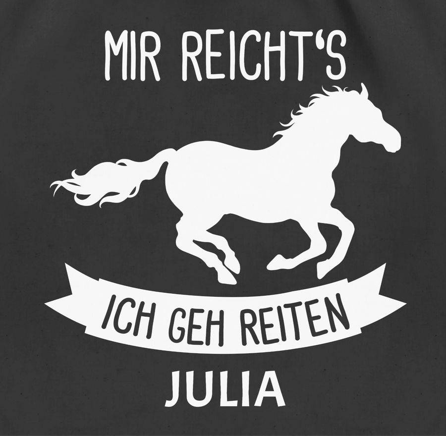 Shirtracer Mir reichts ich geh reiten: T-Shirt Turnbeutel Shirtracer Muttertagsangebot