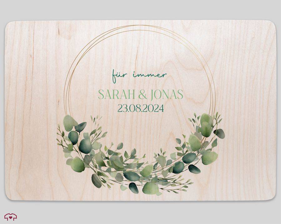 Shirtracer Für immer Eukalyptus mit Name und Datum Erinnerungsbox Hochzeit Aufbewahrungsb Shirtracer Top Angebot