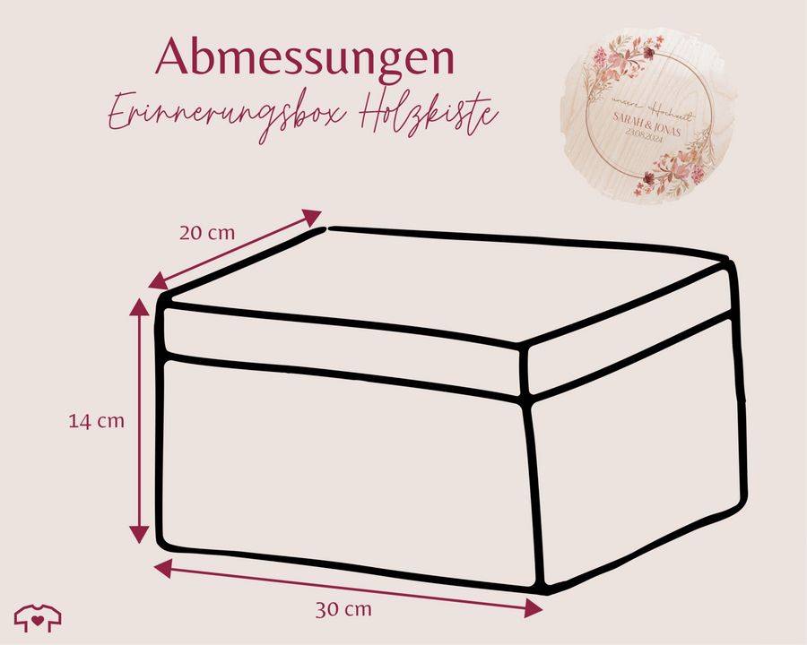 Shirtracer Unsere Hochzeit Erinnerungsbox Hochzeitskiste Erinnerungen Shirtracer Zeitbegrenzte Promotion