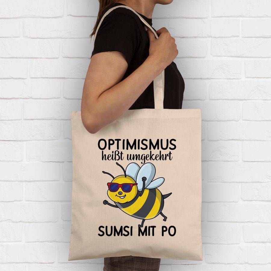Shirtracer Optimismus heißt umgekehrt Sumsi mit Po - schwarz Shirts & Mehr Shirtracer 50% Rabatt mit kostenlosem Versand