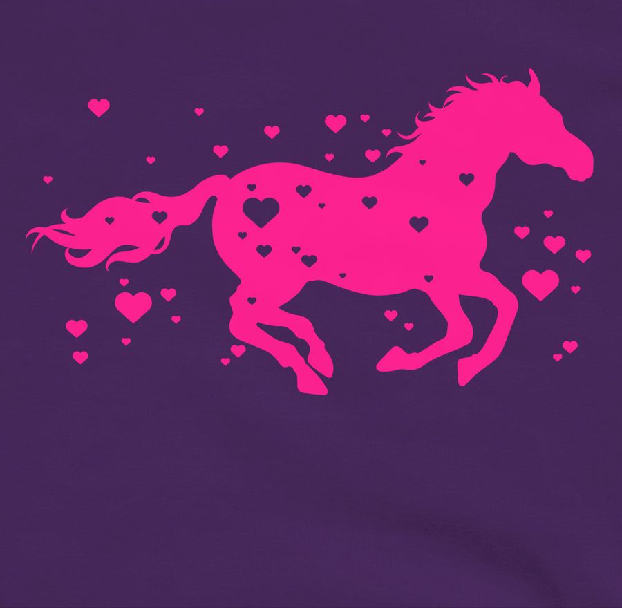 Shirtracer Pferd mit Herzen - fuchsia: T-Shirt Gym Bag Shirtracer Kostenloser Versand