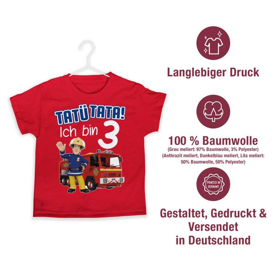 Shirtracer Tatü Tata! Ich bin 3 - blau Shirts & Mehr Shirtracer Fabrik Onlineshop