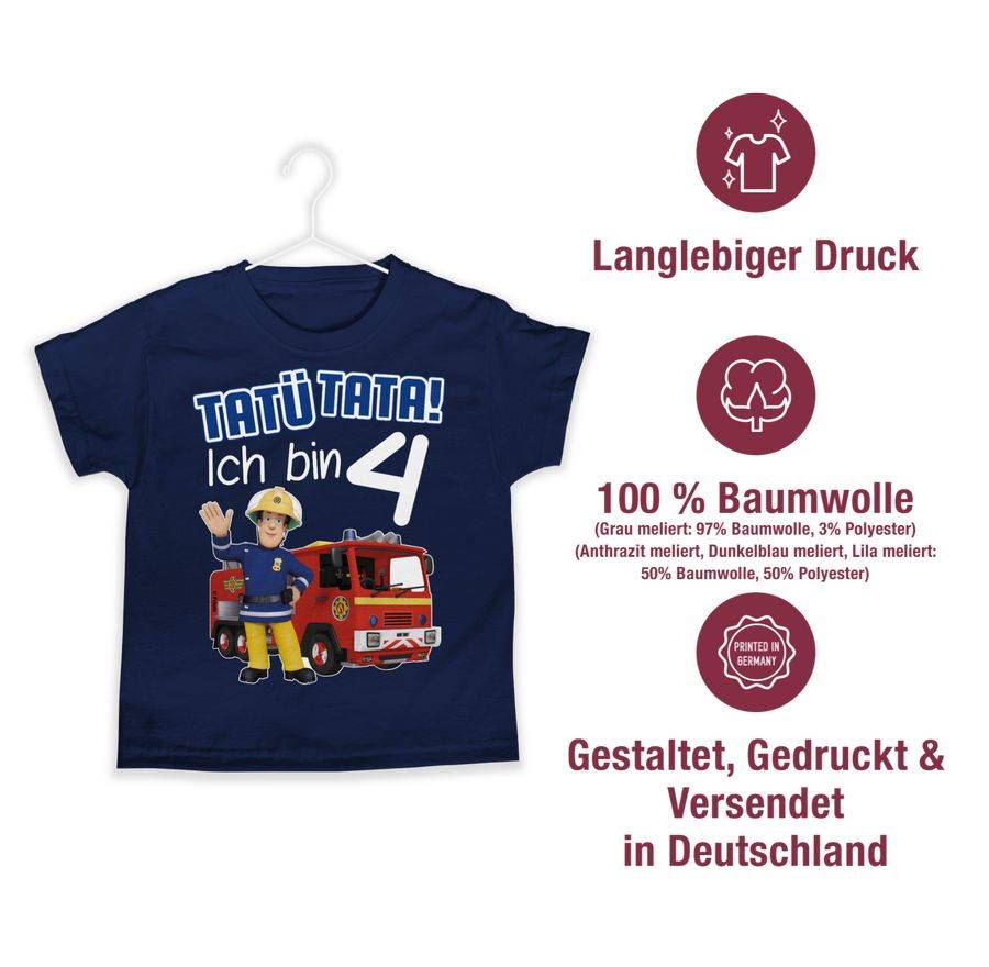 Shirtracer Tatü Tata! Ich bin 4 - blau: Tshirt Gym Bag Shirtracer Online Shopping