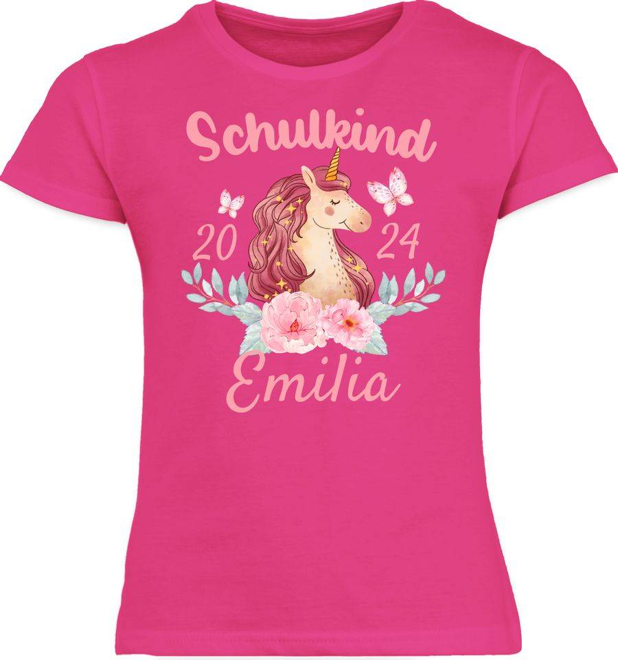 Shirtracer Schulkind Einhorn 2024 Shirts & Mehr Shirtracer
