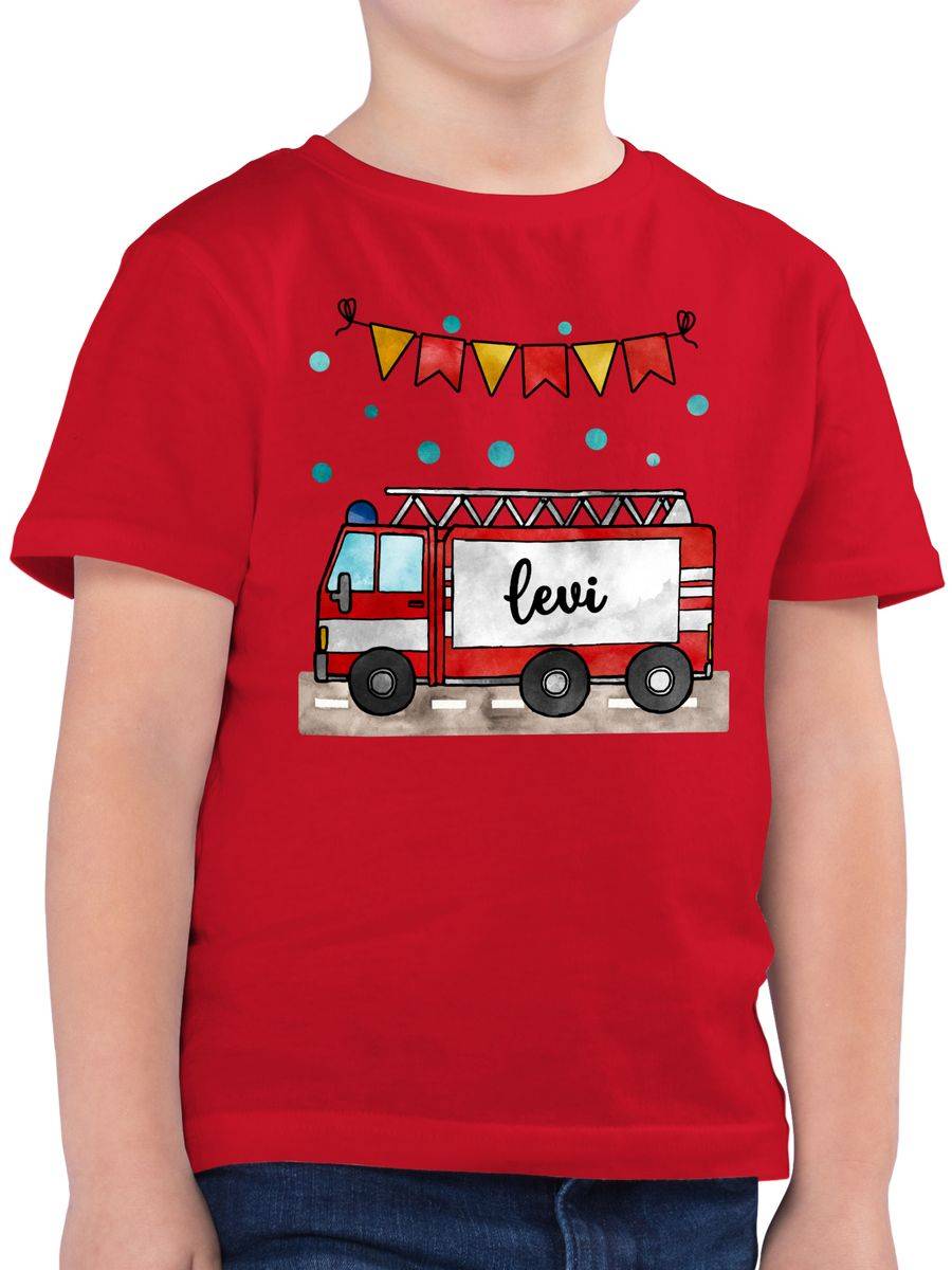Shirtracer Feuerwehrauto - Geschenk: Tshirt Turnbeutel Shirtracer