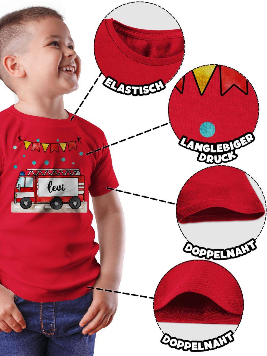 Shirtracer Feuerwehrauto - Geschenk: Tshirt Turnbeutel Shirtracer Valentinstagsangebot