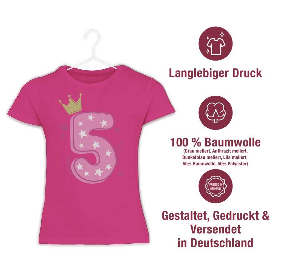 Shirtracer Fünfter Mädchen Krone Sterne: Tshirt Rucksack Shirtracer Heißer Verkauf