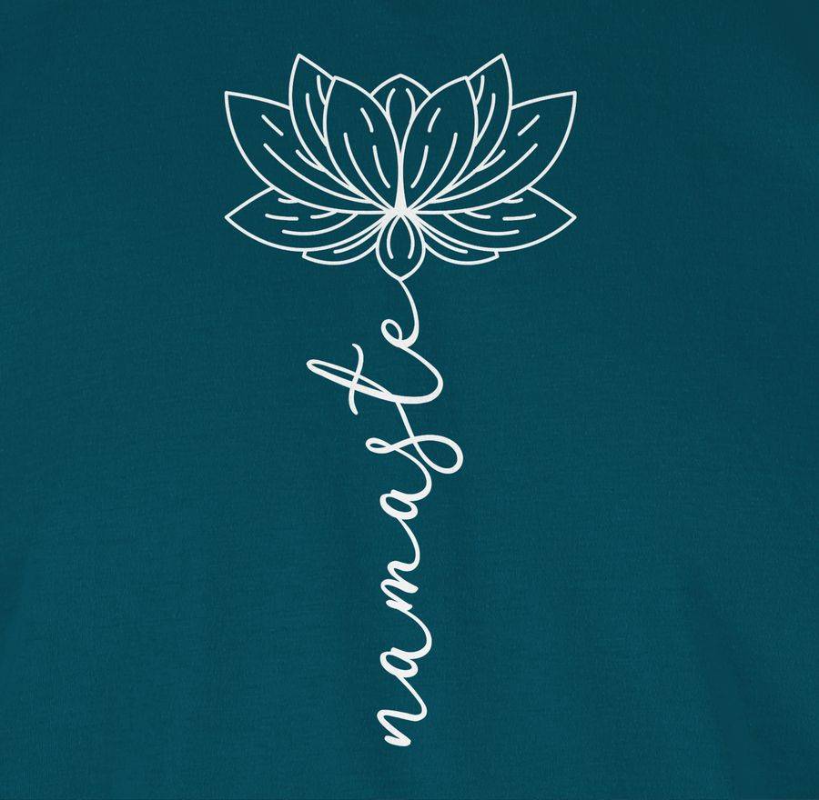 Shirtracer Namaste Lotusblüte weiß: Tshirt Rucksack Shirtracer Wochenangebot