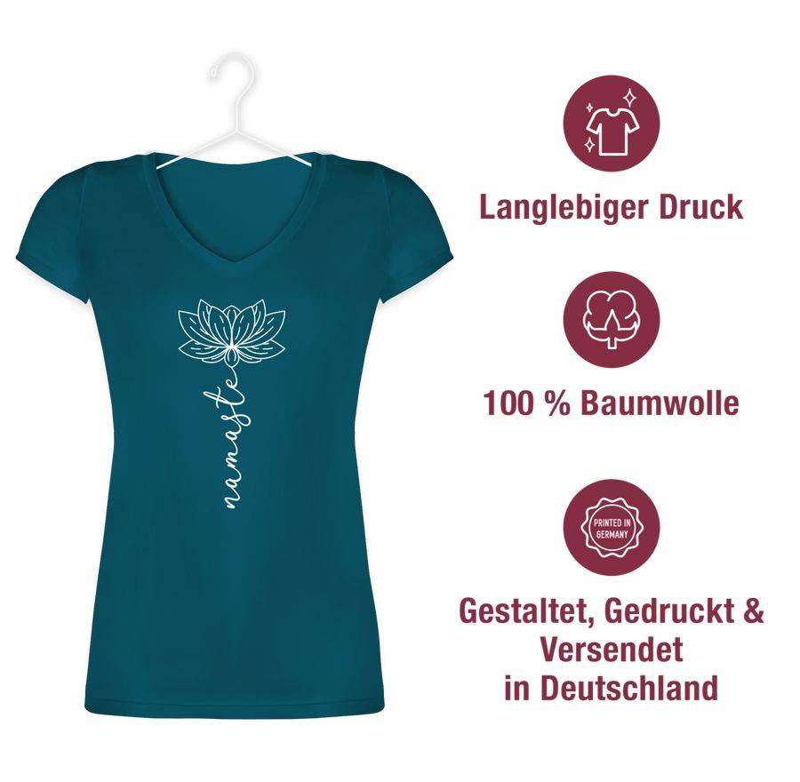 Shirtracer Namaste Lotusblüte weiß: Tshirt Rucksack Shirtracer Wochenangebot
