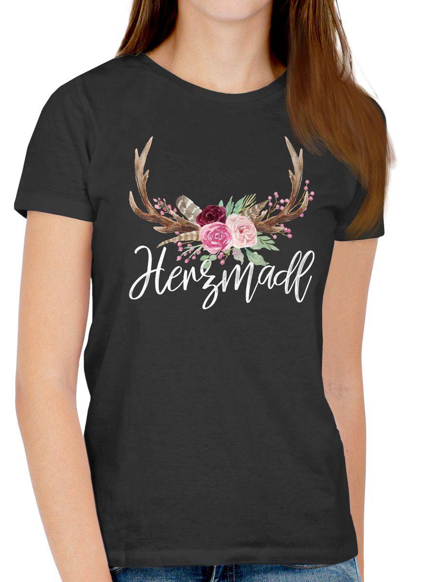 Shirtracer Herzmadl Geweih - weißer Schriftzug: Tshirt Gym Bag Shirtracer Kostenlose Rückgabe